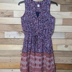 GAP Floral Mini Dress - Navy and Red